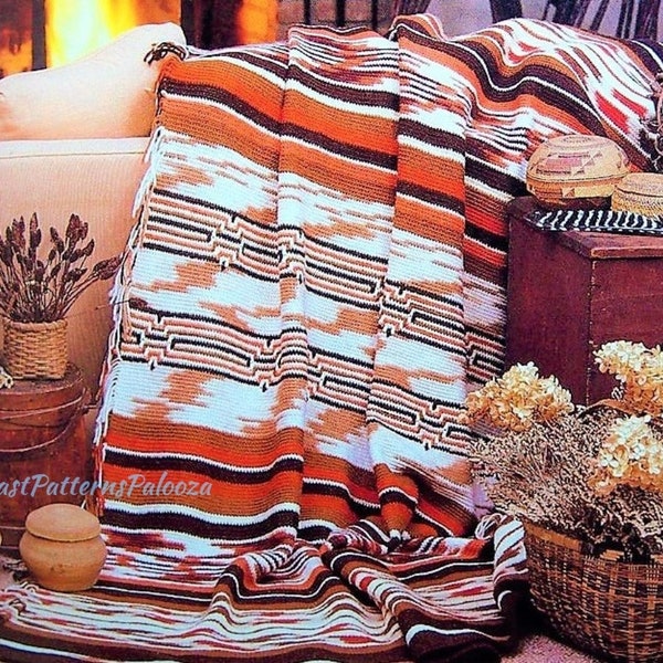 Southwestern Crochet Blanket Pattern Etsy