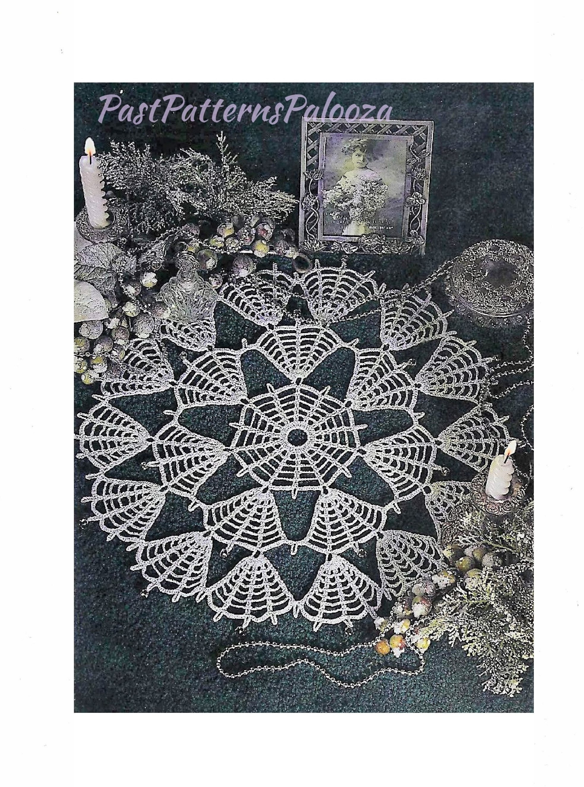 30 Vintage Christmas Crochet Patterns for Holiday Decorating, Gifting, and Keepsakes 14 Silver Jingle Bells Doily Centerpiece