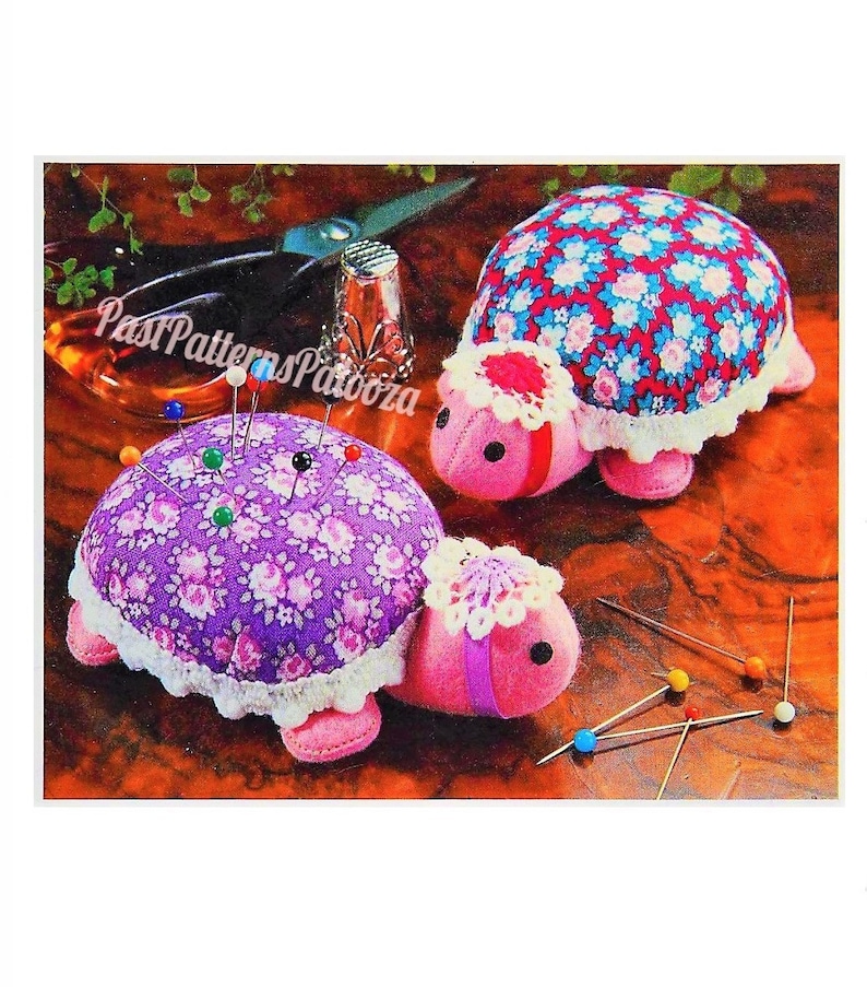 Vintage Sewing Pattern 3 Tiny Turtle Pin Cushions PDF - Etsy