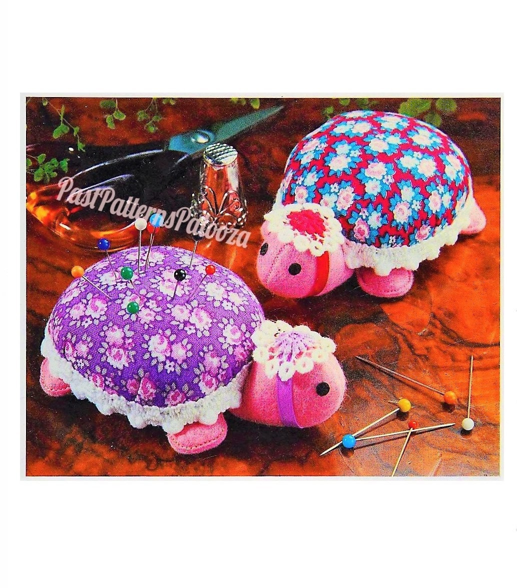 Vintage Sewing Pattern 3" Tiny Turtle Pin Cushions PDF Instant Digital ...