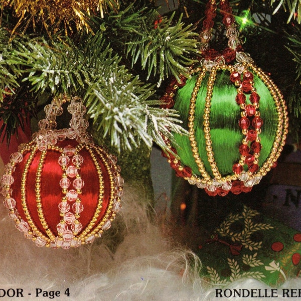 Vintage Beading Patterns Christmas Jingle Beads PDF Instant Digital Download Beaded Xmas Ornaments & Holiday Decor 11 Projects eBook