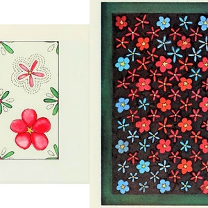 Vintage Sewing Pattern Country Rose Flowers Bed Quilt PDF Instant Digital Download Full Bloom Roses Cotton Applique Block Quilting 104x120 immagine 3