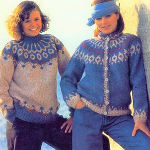 Vintage Knitting Pattern Nordic Icelandic Knit Wool Sweaters Pullover ...