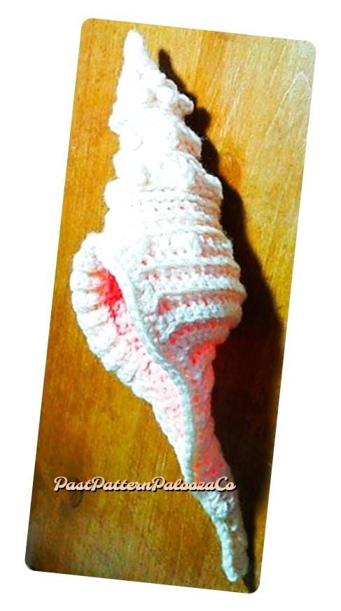 Vintage Crochet Pattern 12" Florida Horse Conch Shell PDF Instant ...