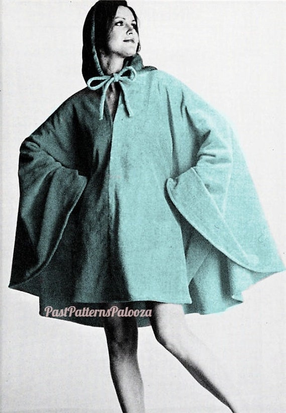 ジャケット・アウター Vintage 60's Wool Hooded Poncho Cape Wool Poncho. Hooded Poncho. Stylish Long Poncho. Unisex
