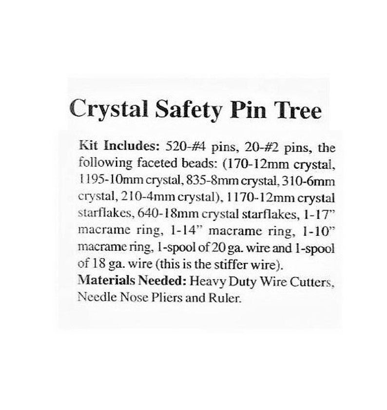 Vintage Christmas Beading Pattern Large 30" Crystal Safety Pin Christmas Tree PDF Instant Digital Download Holiday Centerpiece Bead Craft image 3