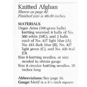 Vintage Knitting Pattern Raised Leaf Squares Motif Afghan PDF Instant Digital Download Pretty Cozy Throw Blanket 48x59 10 Ply image 3