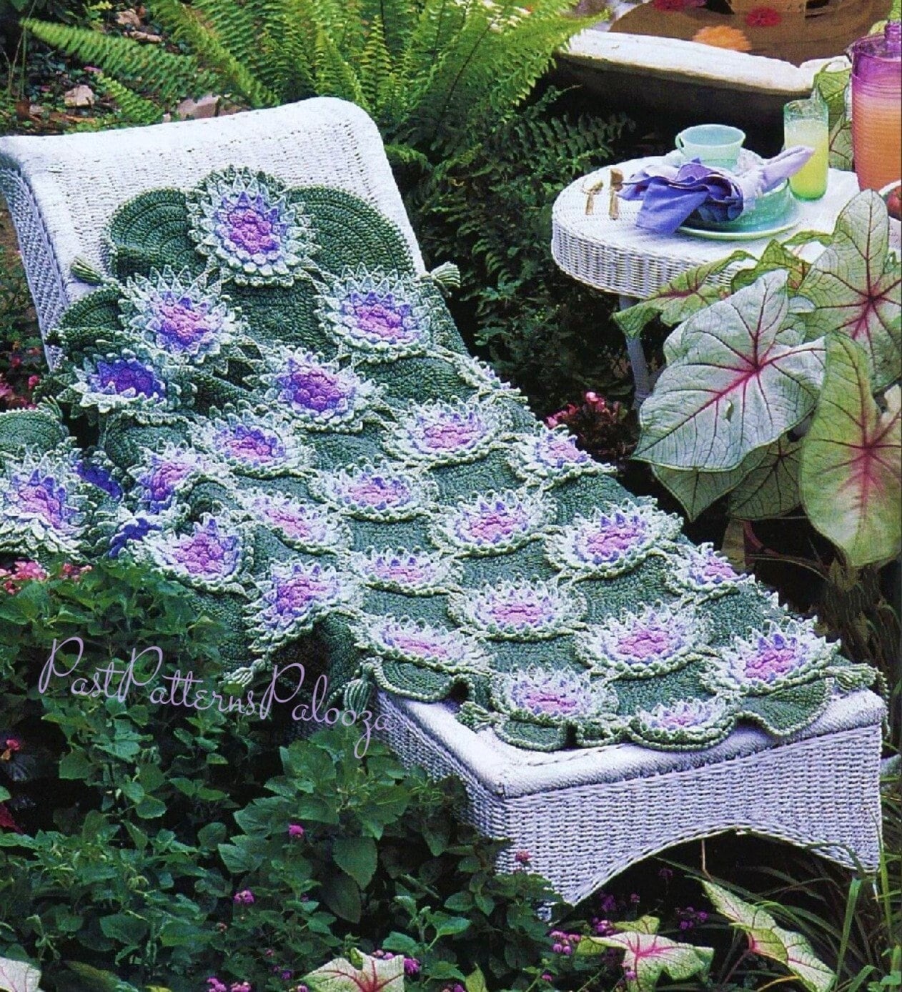 33 Lily Crochet Patterns for Bouquets, Home Decor, and Handmade Gifts 3 Vintage Crochet Pattern Beautiful Waterlilies Afghan