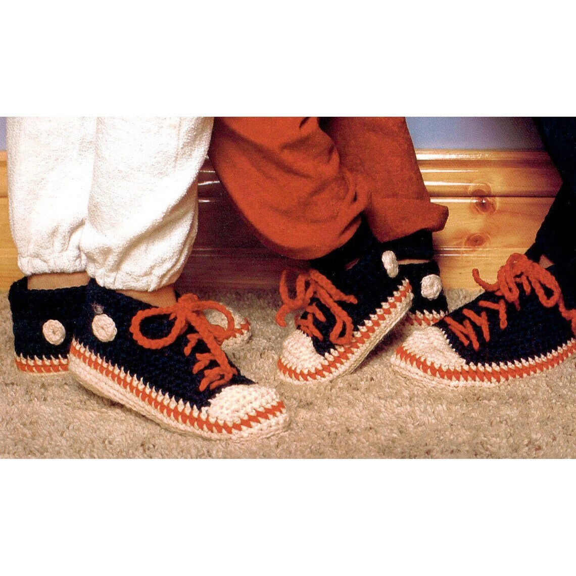 Vintage Crochet Patterns Fun Family Sneaker Slipper Shoes PDF Instant ...