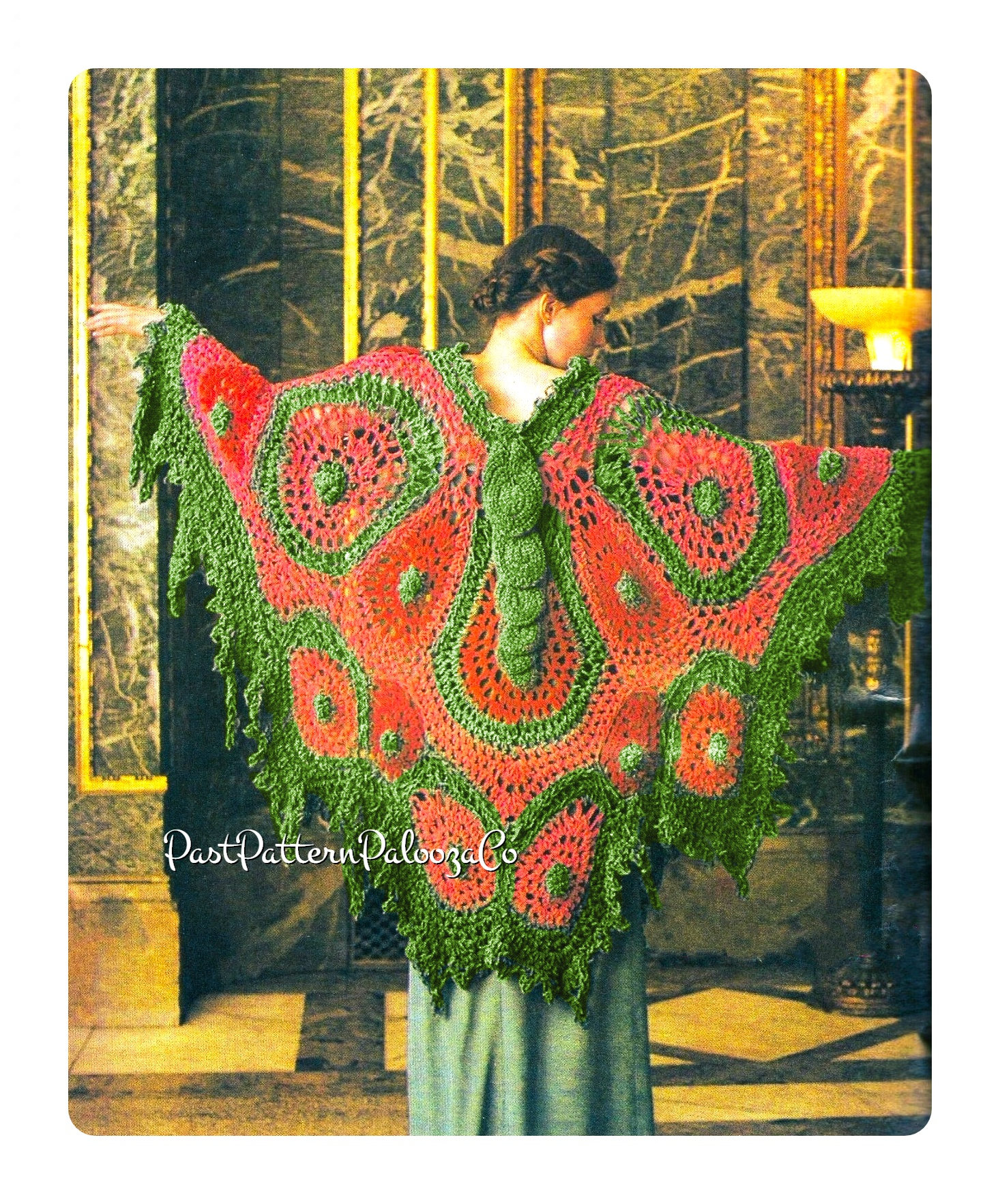 22 Butterfly Shawl Crochet Patterns for Lace Wraps, Vintage Shapes, and Winged Statement... 18 Vintage Crochet Pattern Womens Majestic Butterfly