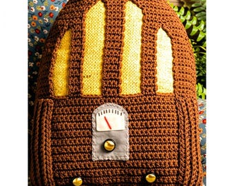 Vintage Crochet Pattern 14" Antique Radio Pillow or Toy PDF Instant Digital Download Retro 1980s Plush Retro Novelty Amigurumi 4 Ply