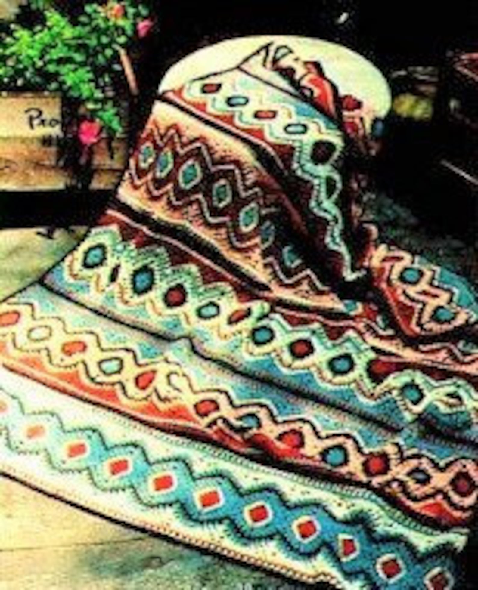 Vintage Crochet Navajo Afghan Pattern PDF Instant Digital Etsy