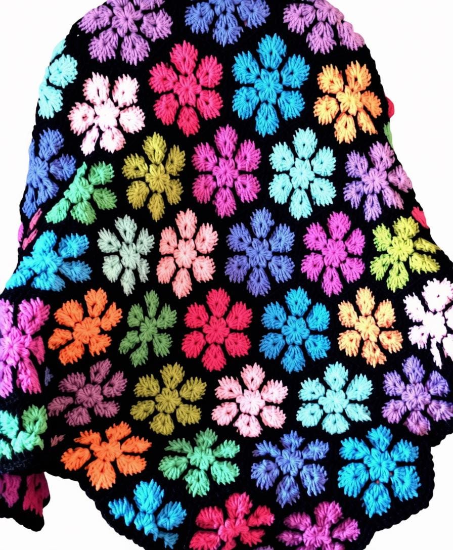 21 Stained Glass Crochet Patterns for Colorful Blankets, Squares, and More 2 Vintage Crochet Pattern Stained Glass African Flowers