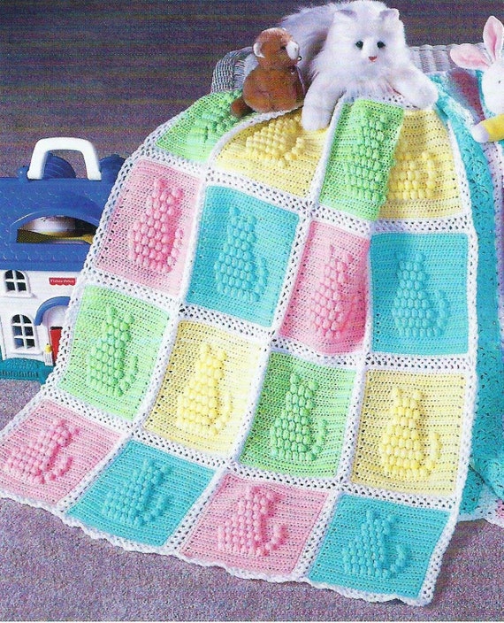 Crochet Pattern Yarnplaza Comfort Blanket Cat 