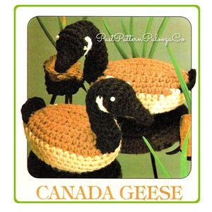 Vintage Crochet Pattern 6" Canada Goose Soap Holders or Soft Toys PDF Instant Digital Download Geese Bird Amigurumi 4 Ply