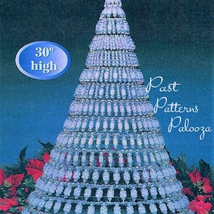 Vintage Christmas Beading Pattern Large 30" Crystal Safety Pin Christmas Tree PDF Instant Digital Download Holiday Centerpiece Bead Craft image 2