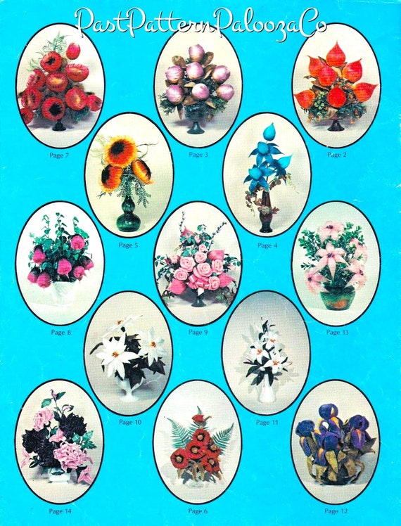 Vintage Sewing Pattern Faux Fur Fabric Flowers Retro 70s Fun