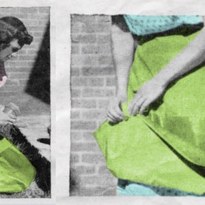 Vintage Sewing Pattern Womens Kneeling Work Apron PDF Instant Digital Download Easy Sew Gardening Working Large Pocket c. 1940s Design imagen 3