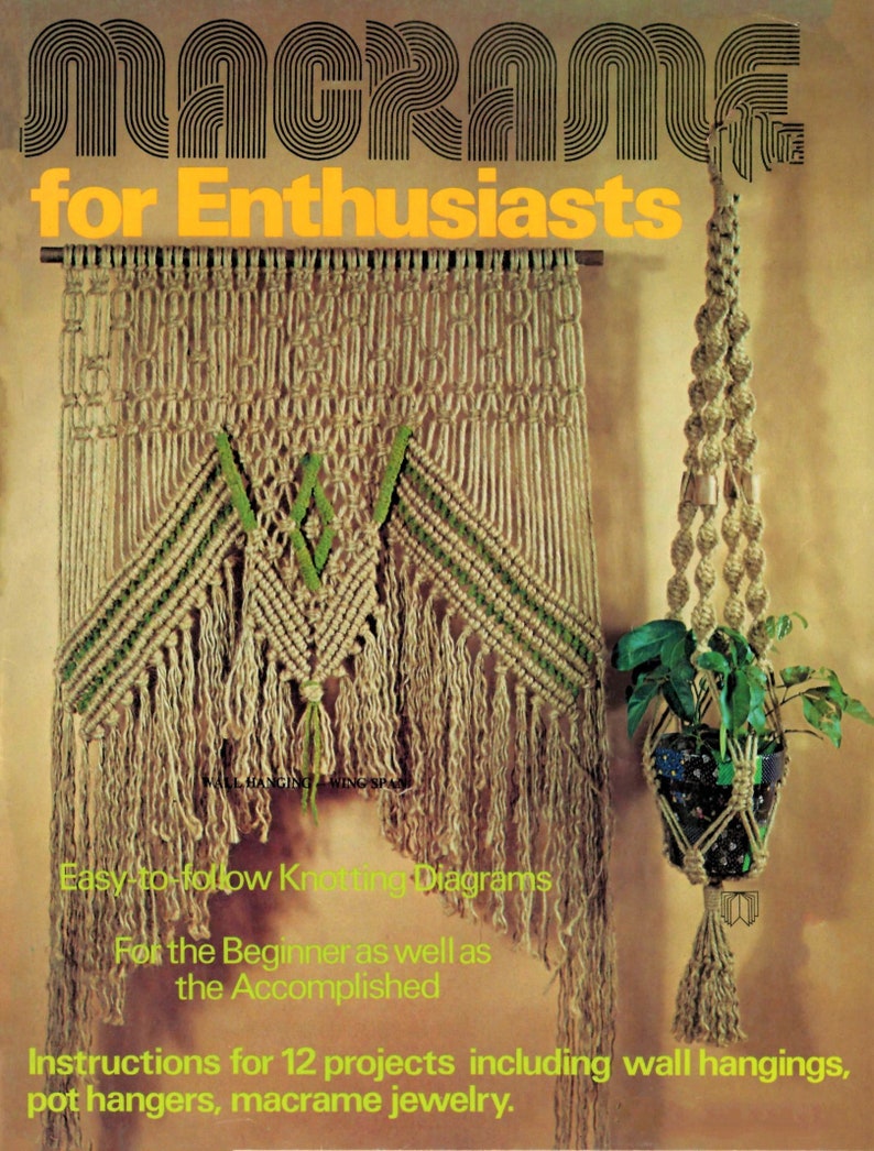 Vtg 1976 Soft On Macrame Pattern Booklet With Patterns and