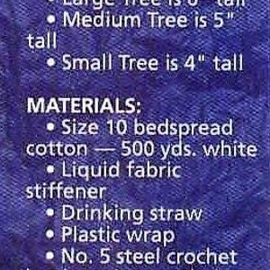 Vintage Thread Crochet Pattern 4-6" Mini Lacy White Christmas Trees 3 Sizes PDF Instant Digital Download Triple Picot Holiday Centerpiece B2 imagen 2