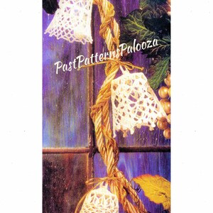 Vintage Crochet Pattern 4" Lacy Gossamer Christmas Bells Ornaments Victorian Tree Trim PDF Instant Digital Download 3 Designs Cotton Thread