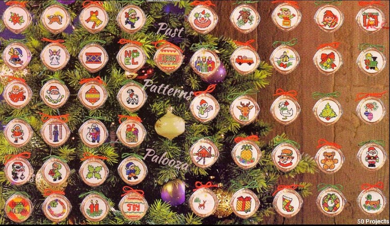 Vintage Cross Stitch Patterns Mini Christmas Ornaments PDF Instant ...