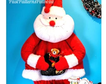 Vintage Sewing Pattern 36" Jolly Santa Claus Fabric Wall Hanging or Door Greeter PDF Instant Digital Download DIY Decor