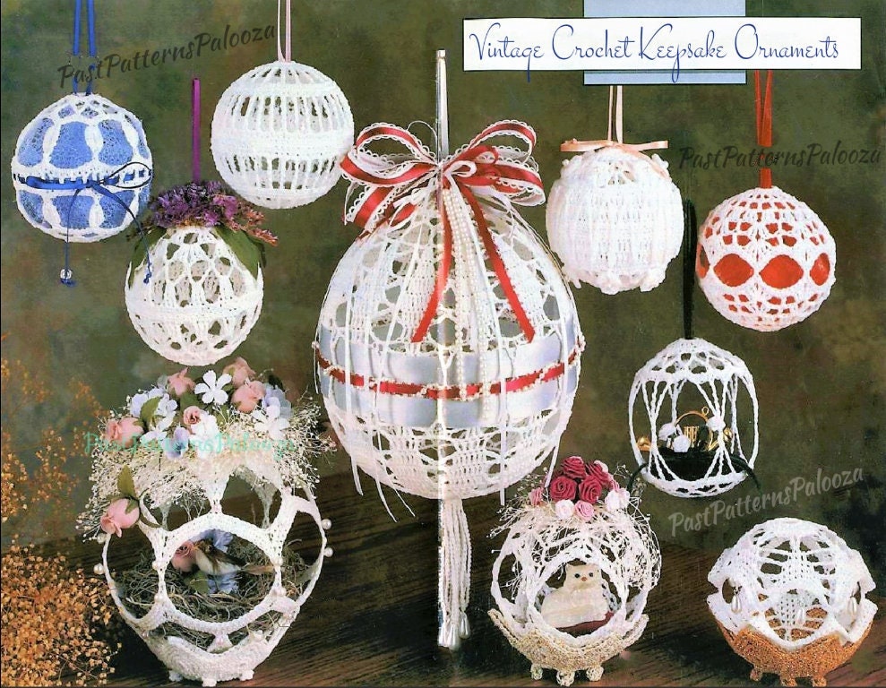 Vintage Christmas Crochet Patterns for Decorating and Gifting 25 Vintage Thread Crochet Pattern Lacy Victorian Keepsake