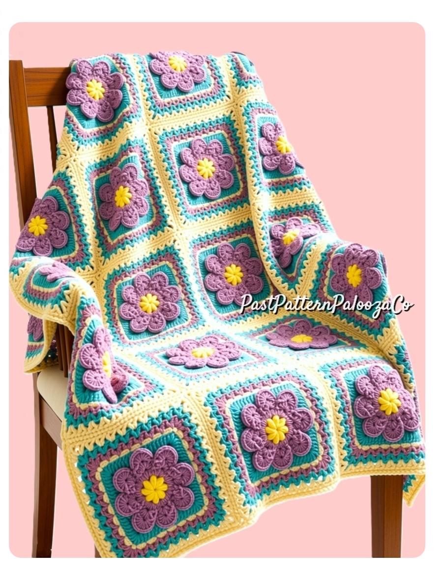 37 Lavender Crochet Patterns: Unleash Your Creativity with These Beautiful Designs 20 Vintage Crochet Pattern Lavender Flower Patch Afghan