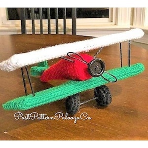 Vintage Crochet Pattern 9" Airplane Soft Toys Planes Biplane Triplane PDF Instant Digital Download Amigurumi Plush Planes 10 Ply