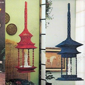 Vintage Macrame Patterns Book Fiber Form & Fantasy Opus No. 1 PDF Instant Digital Download Home Decor Wall Hangings Lamps Bed Headboard 1970 image 8