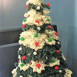 Vintage Crochet Pattern 12" Mini Snowy Christmas Tree PDF Instant Digital Download Crocheted Holiday Decor Amigurumi Centerpiece B2 image 5