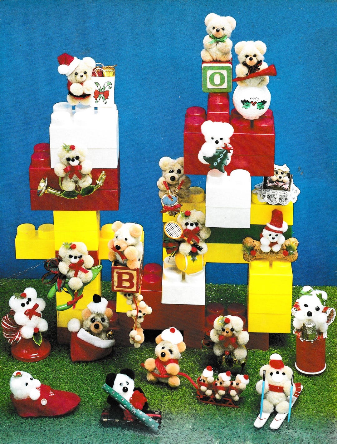 Vintage Pom Pom Bears Craft Pattern Retro 70s Fun Craft PDF Instant ...
