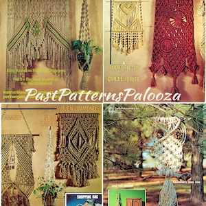 Vintage Macrame For Enthusiasts Patterns 1976 PDF Instant Digital Download Wall Hangings Pot Hangers Owl Jewelry 12 Projects