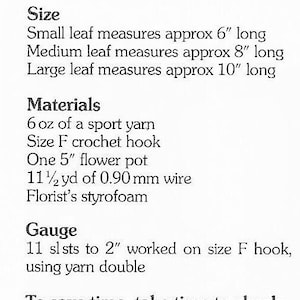 Vintage Crochet Pattern Realistic Potted Fern Plant PDF Instant Digital Download Hanging House Plant 5 Ply Bild 3