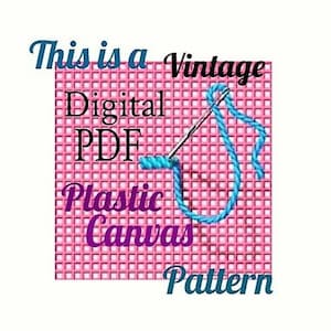 Vintage Plastic Canvas Pattern Noahs Ark Toy Play Set or Centerpiece Display PDF Instant Digital Download 7 Mesh image 5
