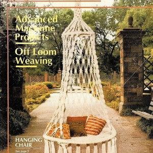 Vintage Macrame Patterns Fit To Be Tied eBook PDF Instant Digital Download Porch Swing Owls Ring Hangings Advanced Off Loom Weaving 1977