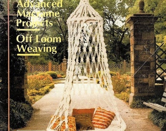 Vintage Macrame Patterns Fit To Be Tied eBook PDF Instant Digital Download Porch Swing Owls Ring Hangings Advanced Off Loom Weaving 1977