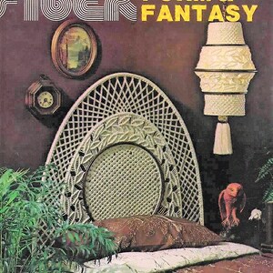 Vintage Macrame Patterns Book Fiber Form & Fantasy Opus No. 1 PDF Instant Digital Download Home Decor Wall Hangings Lamps Bed Headboard 1970 image 2