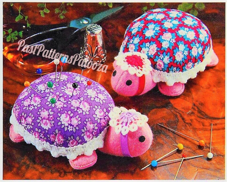 Vintage Sewing Pattern 3 Tiny Turtle Pin Cushions PDF - Etsy