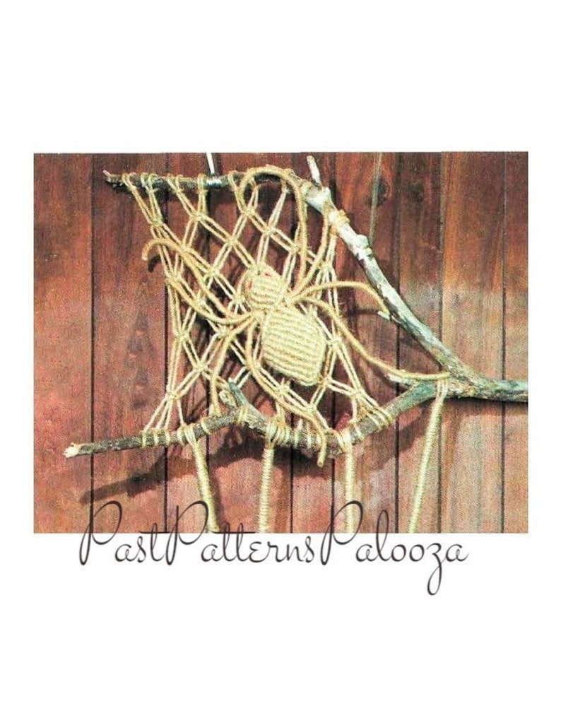 Macrame Spider Pattern Vintage Macrame Pattern Large Spider Web Pot Holder Plant - Etsy