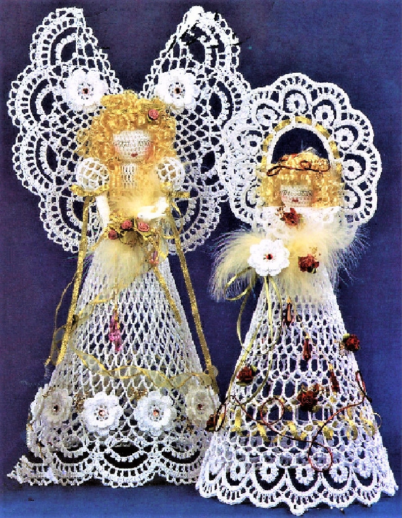 38 Crochet Patterns Inspired by Angels: Heavenly, Whimsical, and Giftable Crochet Ideas 27 Vintage Crochet Patterns Large Lace Christmas Angel Tree