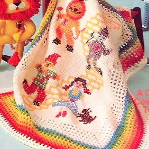 Vintage Crochet Pattern Yellow Brick Road The Wizard of Oz Blanket Afghan PDF Instant Digital Download Child Kids Coverlet Bed Throw image 4