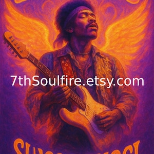Flyway Sweet Angel – Psychedelic Jimi Hendrix Tribute Art Print