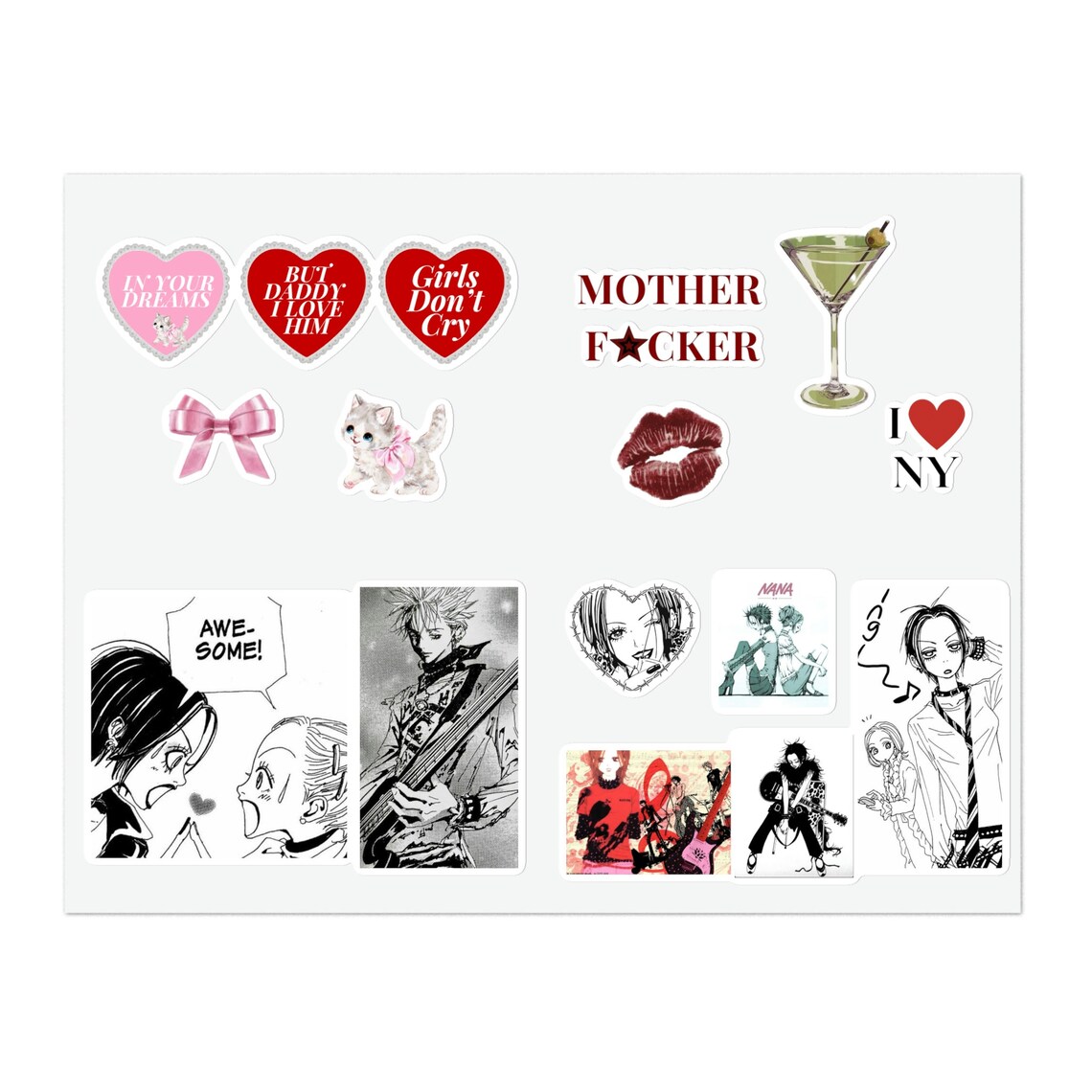 Sticker Sheets of Nana Nana Anime Decor Laptop Decor Nana Etsy