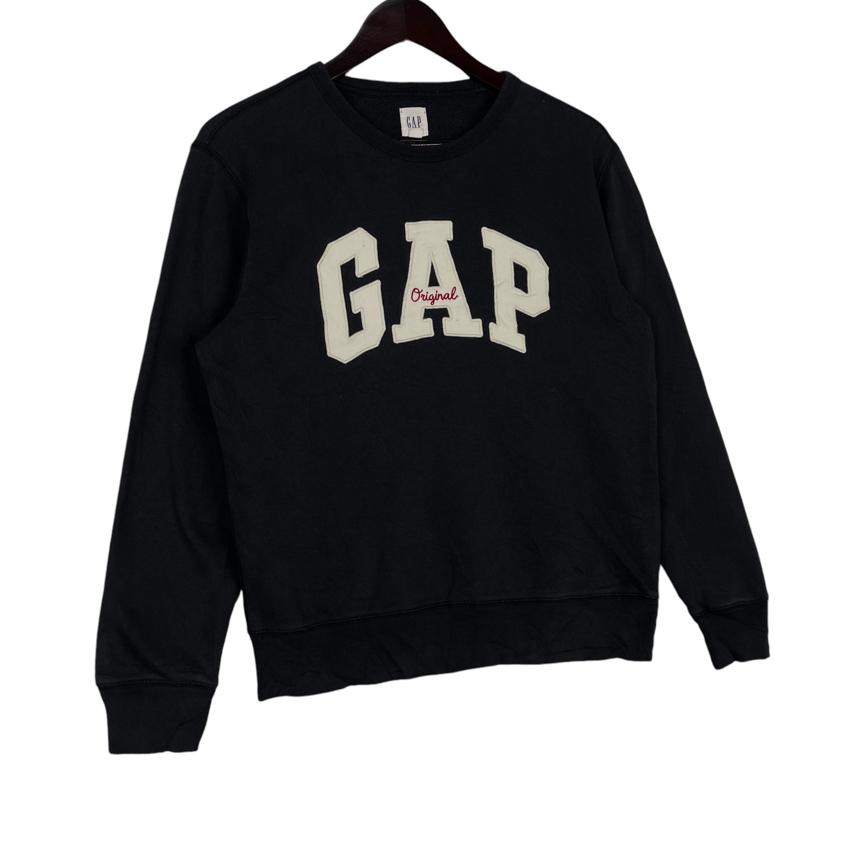 Vintage GAP Crewneck Sweatshirt Black Pullover Jumper Size S Vintage GAP Crewneck Sweatshirt Black Pullover Jumper Size S