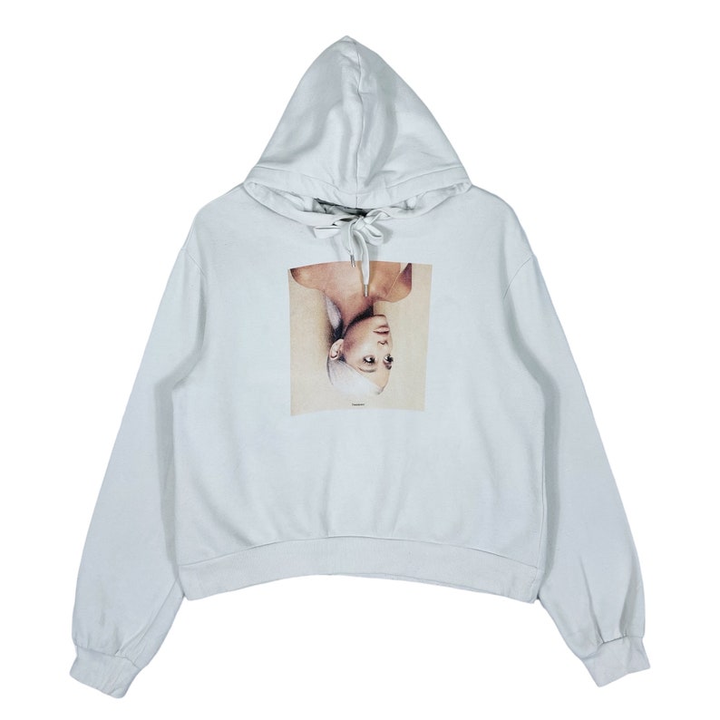 Vintage Ariana Grande Crop Top Hoodie Sweater White Pullover - Etsy