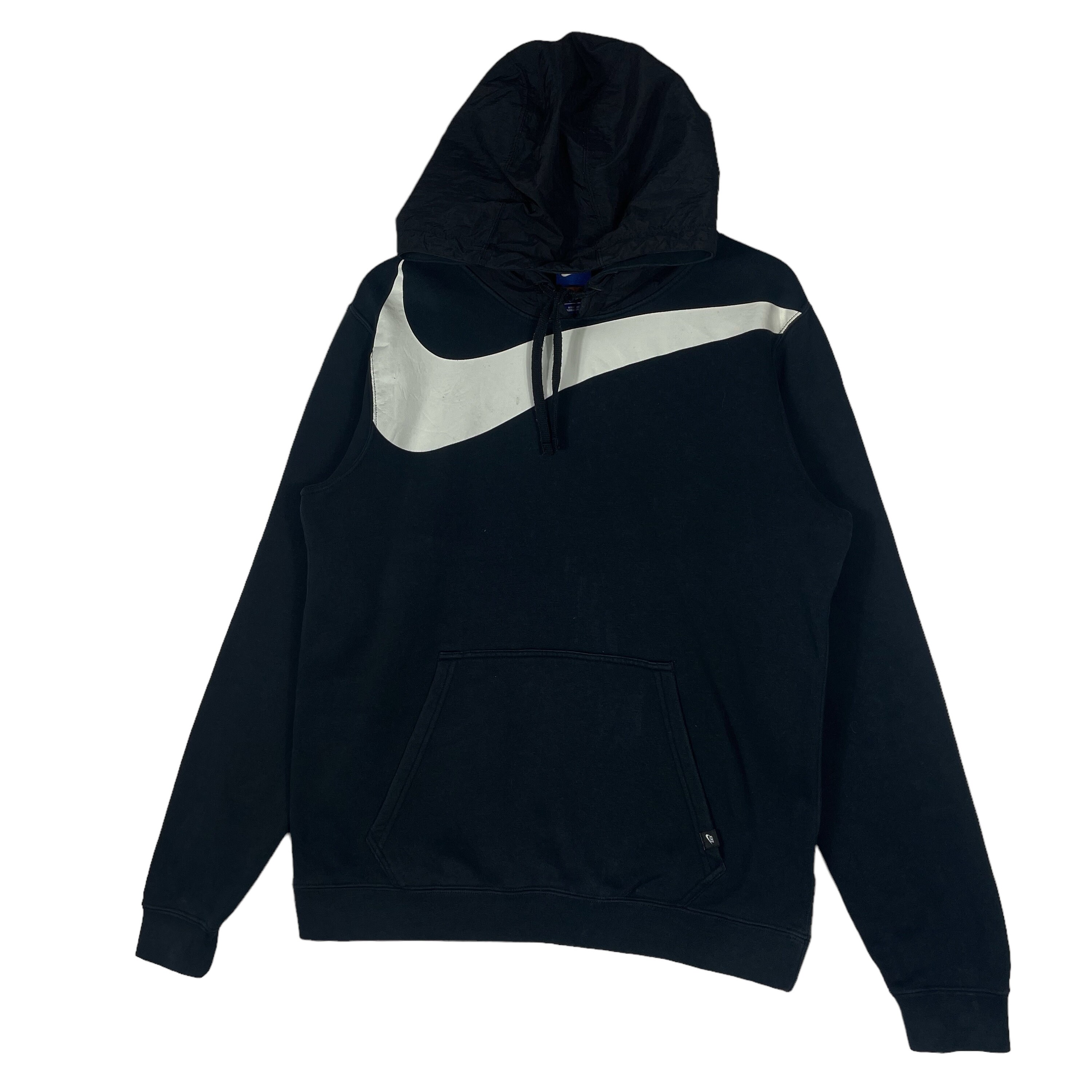Vintage Nike Hoodie With Big Swoosh Crewneck Black Pullover