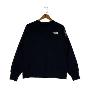 Vintage The North Face Sweatshirt Crewneck Embroidery Black Pullover Jumper Size S