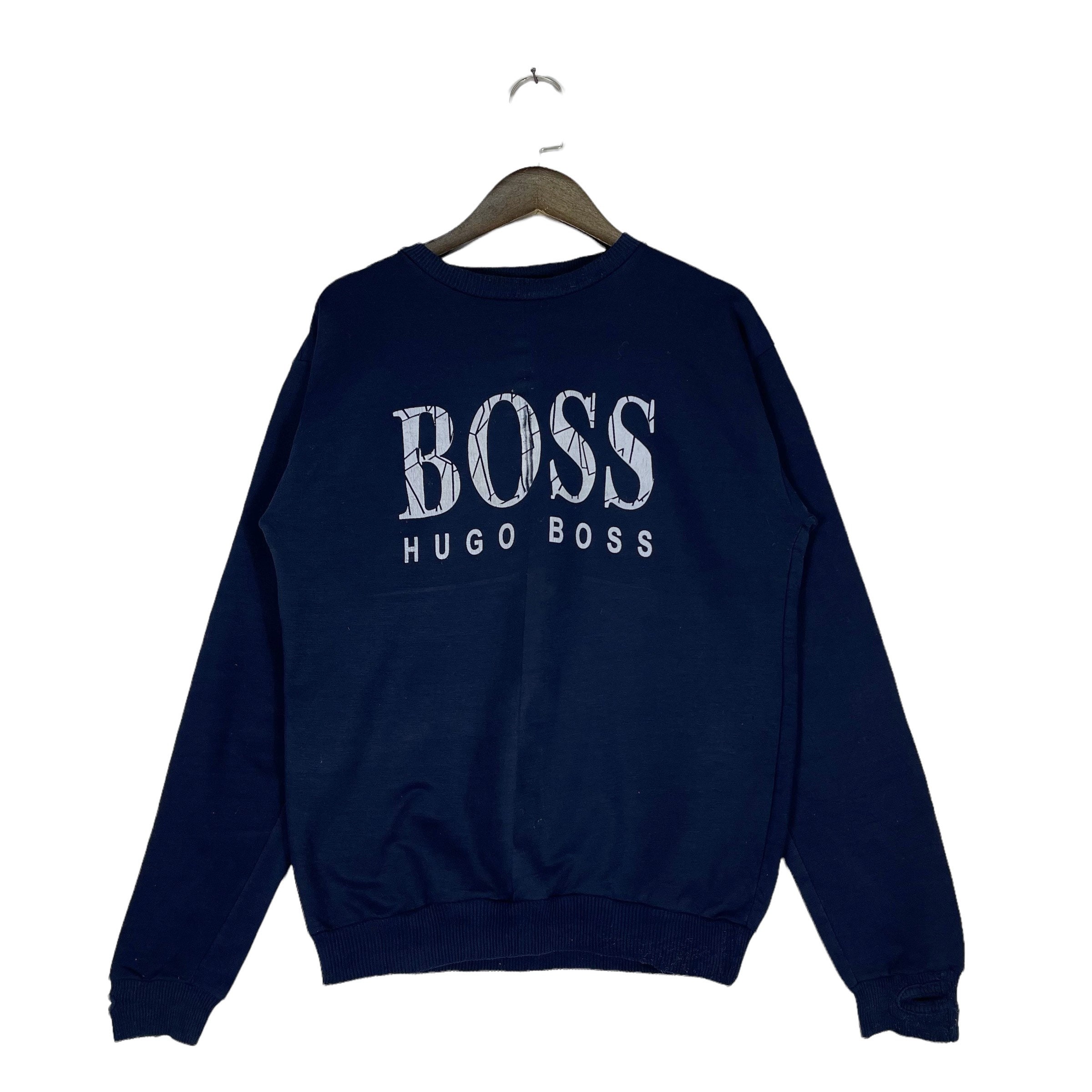 Vintage HUGO BOSS Sweatshirt Crewneck Navy Blue Pullover - Etsy